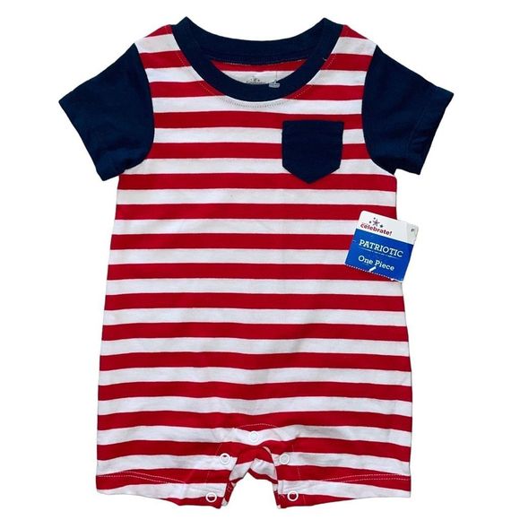 Celebrate It Other - ⭐️0-3 Months Celebrate Patriotic Baby Boys Romper NWT⭐️